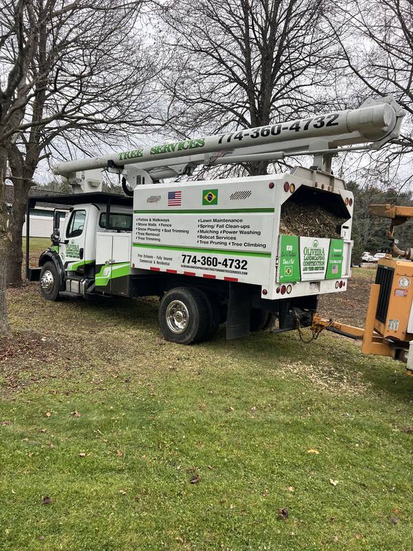 Bucket truck working the grounds