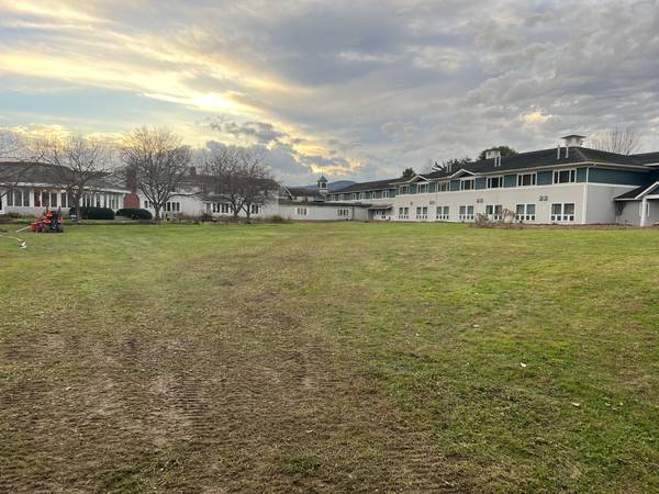 Cleared and restored lawn across the campus