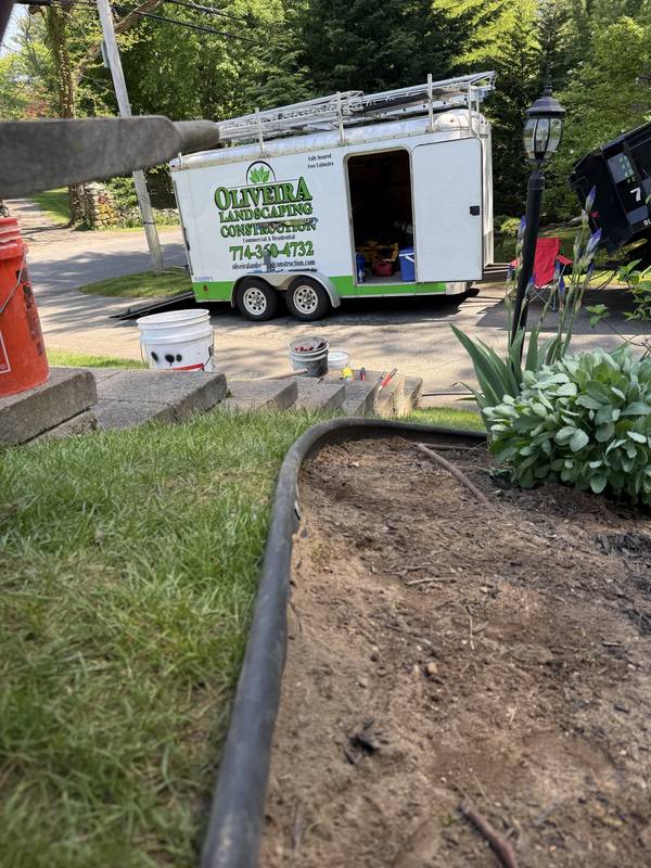 New edging set to define the bed line