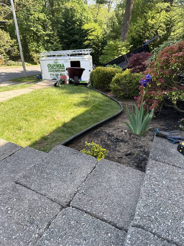 Steel Edging & Bed Refresh by Oliveira Landscaping in South Shore, MA