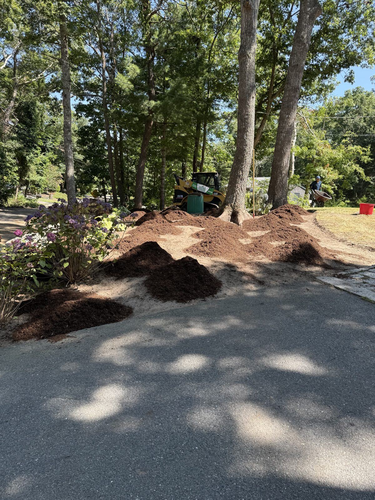 Site prepped and graded before the new walkway installation