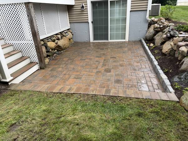 Under-Deck Paver Patio & Drainage by Oliveira Landscaping in South Shore, MA